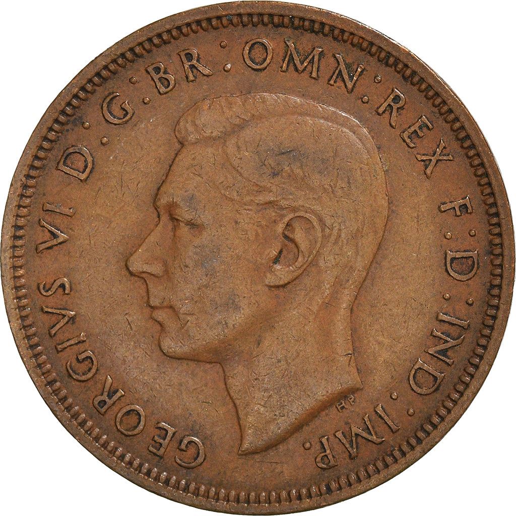 United Kingdom | 1/2 Penny Coin | George VI | KM:844 | 1937 - 1948