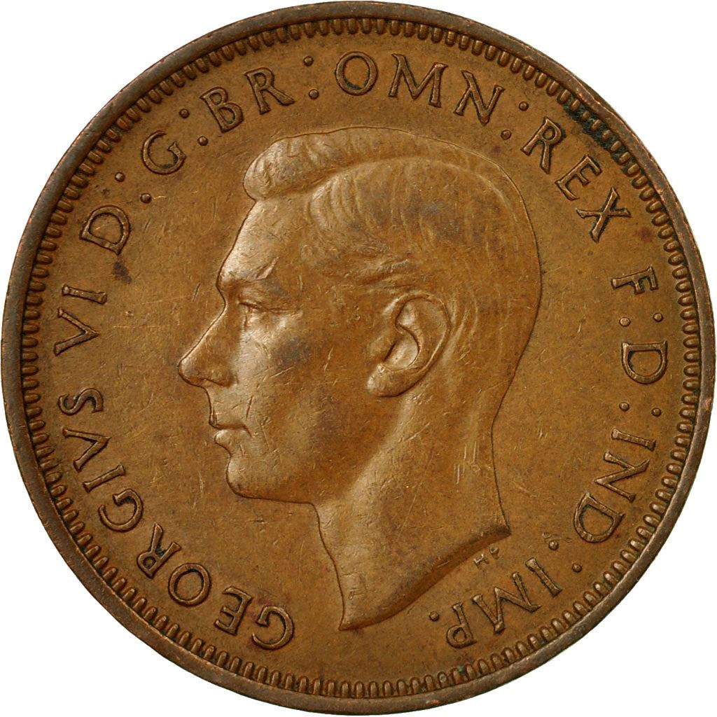 United Kingdom | 1/2 Penny Coin | George VI | KM:844 | 1937 - 1948