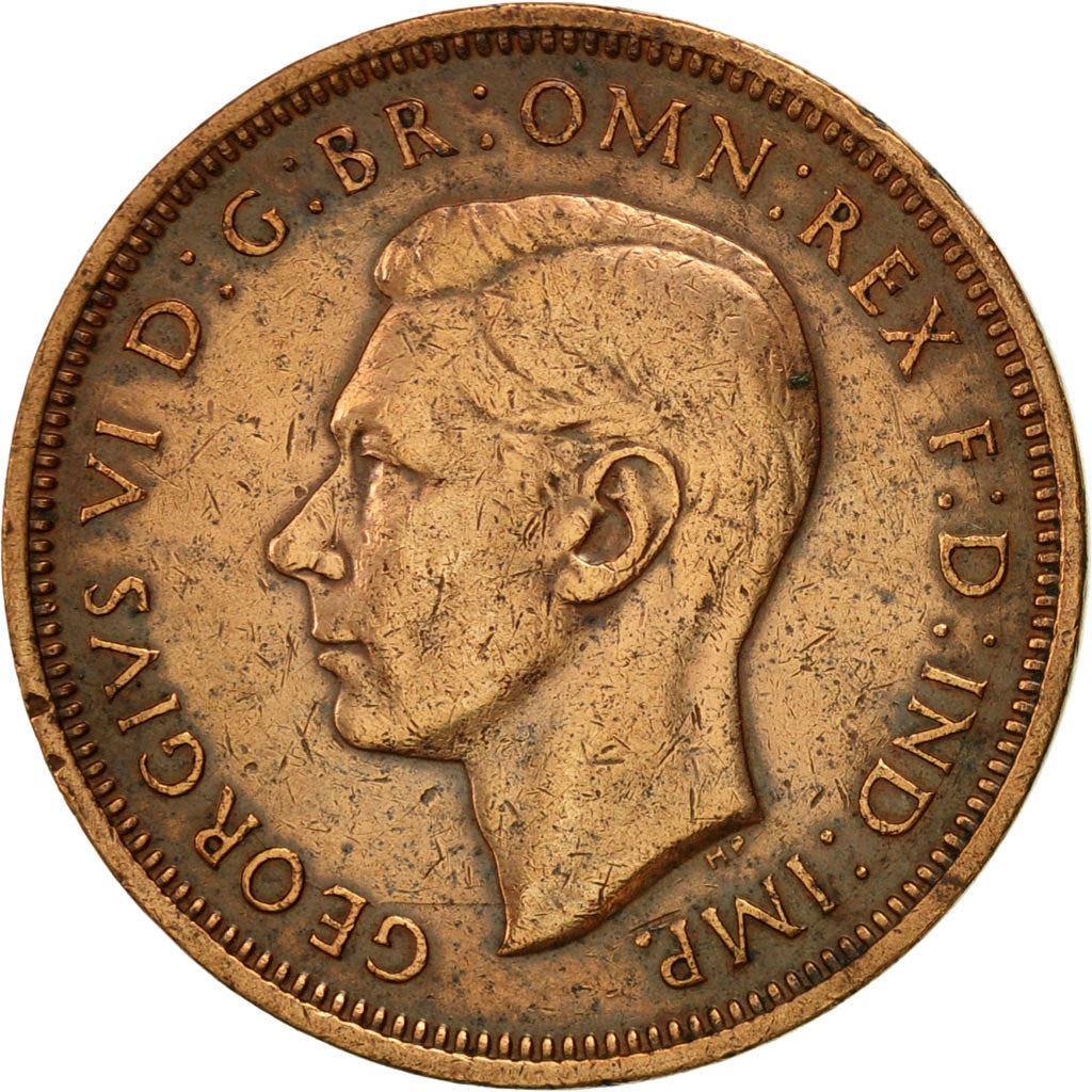 United Kingdom | 1/2 Penny Coin | George VI | KM:844 | 1937 - 1948