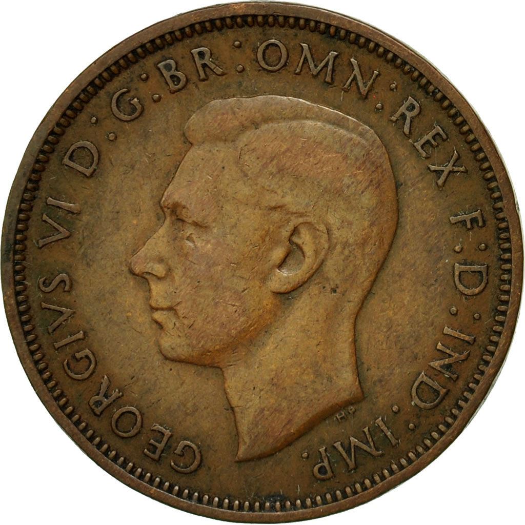 United Kingdom | 1/2 Penny Coin | George VI | KM:844 | 1937 - 1948