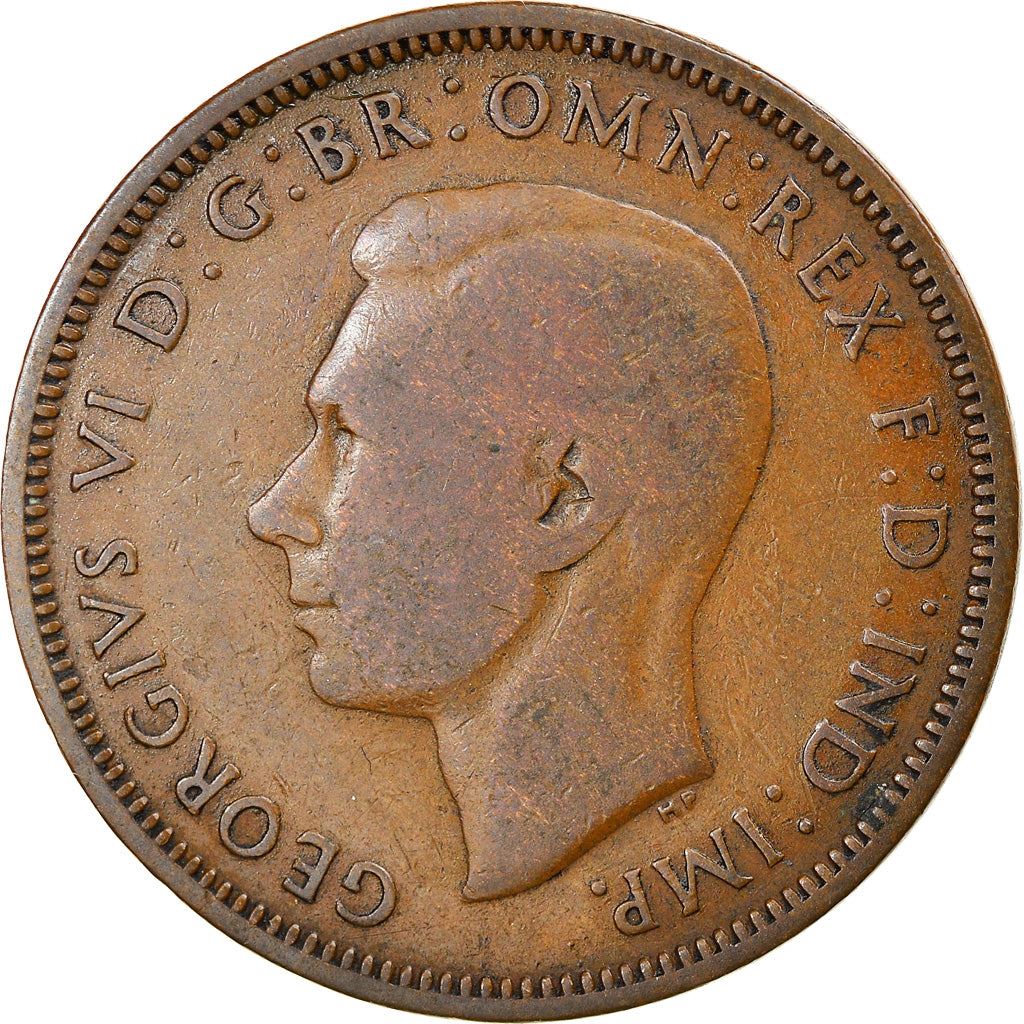 United Kingdom | 1/2 Penny Coin | George VI | KM:844 | 1937 - 1948