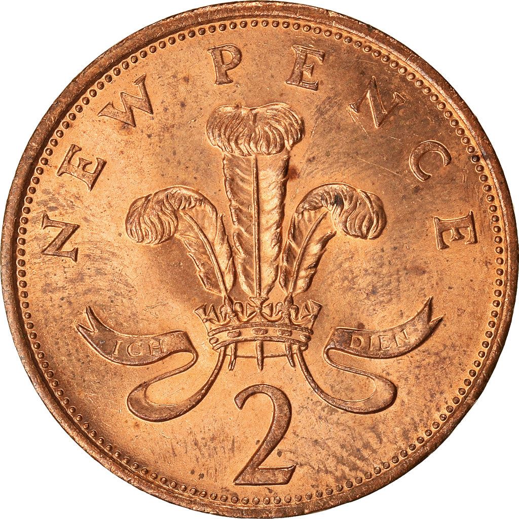 United Kingdom | 2 New Pence Coin | Elizabeth II | KM:916 | 1971 - 1981