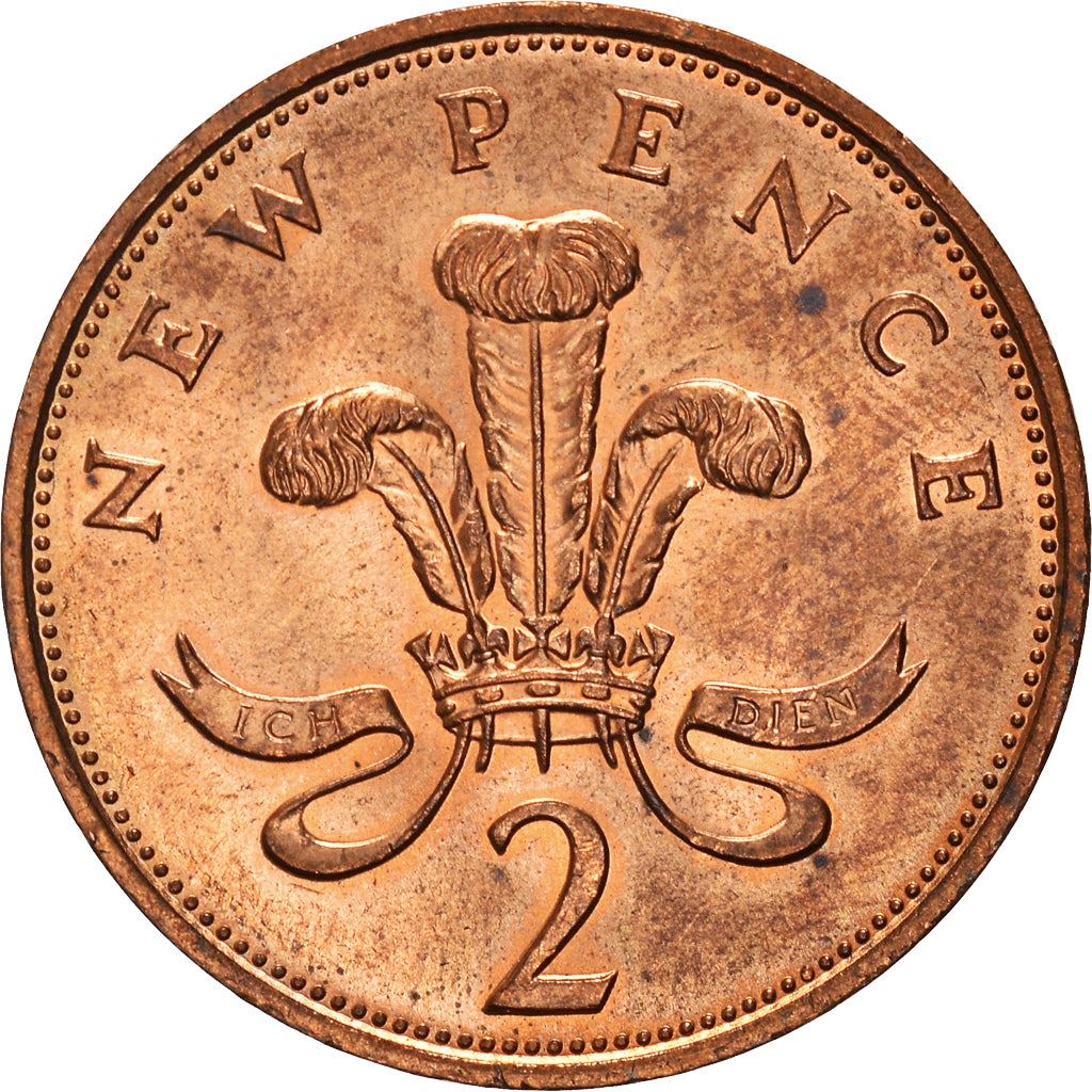 United Kingdom | 2 New Pence Coin | Elizabeth II | KM:916 | 1971 - 1981
