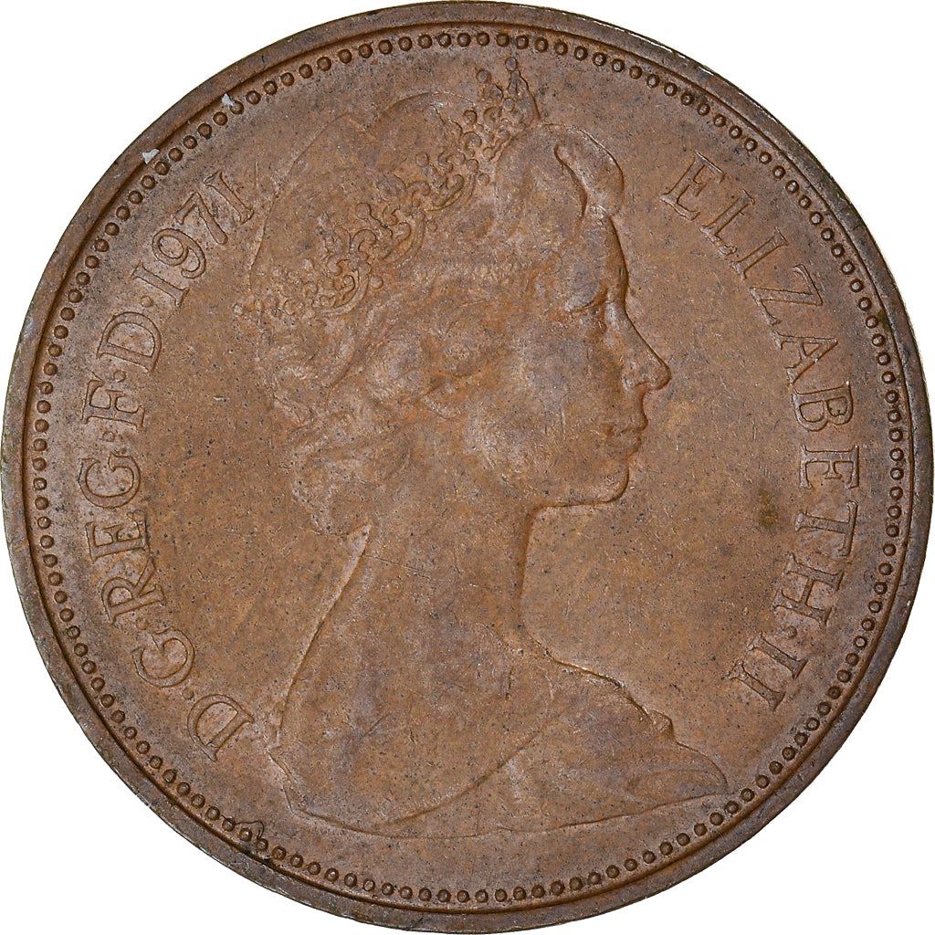 United Kingdom | 2 New Pence Coin | Elizabeth II | KM:916 | 1971 - 1981