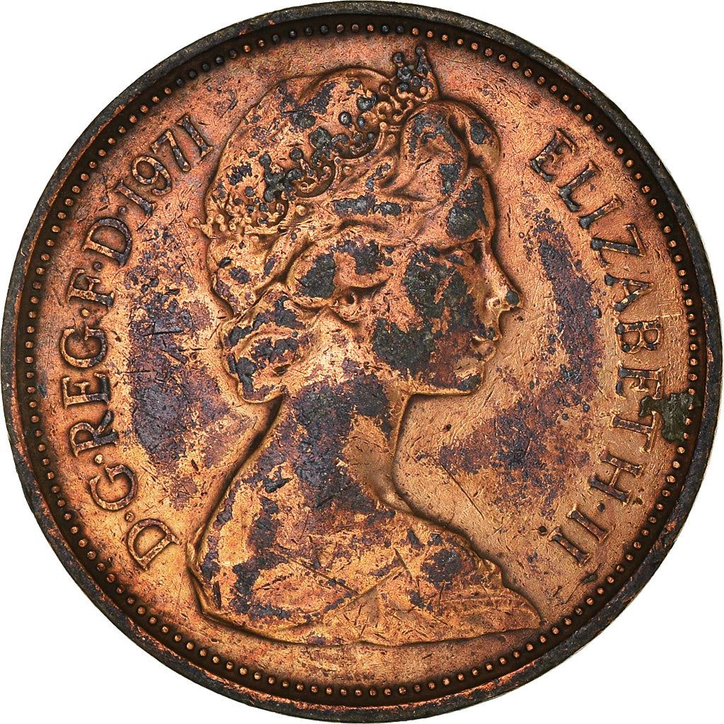 United Kingdom | 2 New Pence Coin | Elizabeth II | KM:916 | 1971 - 1981