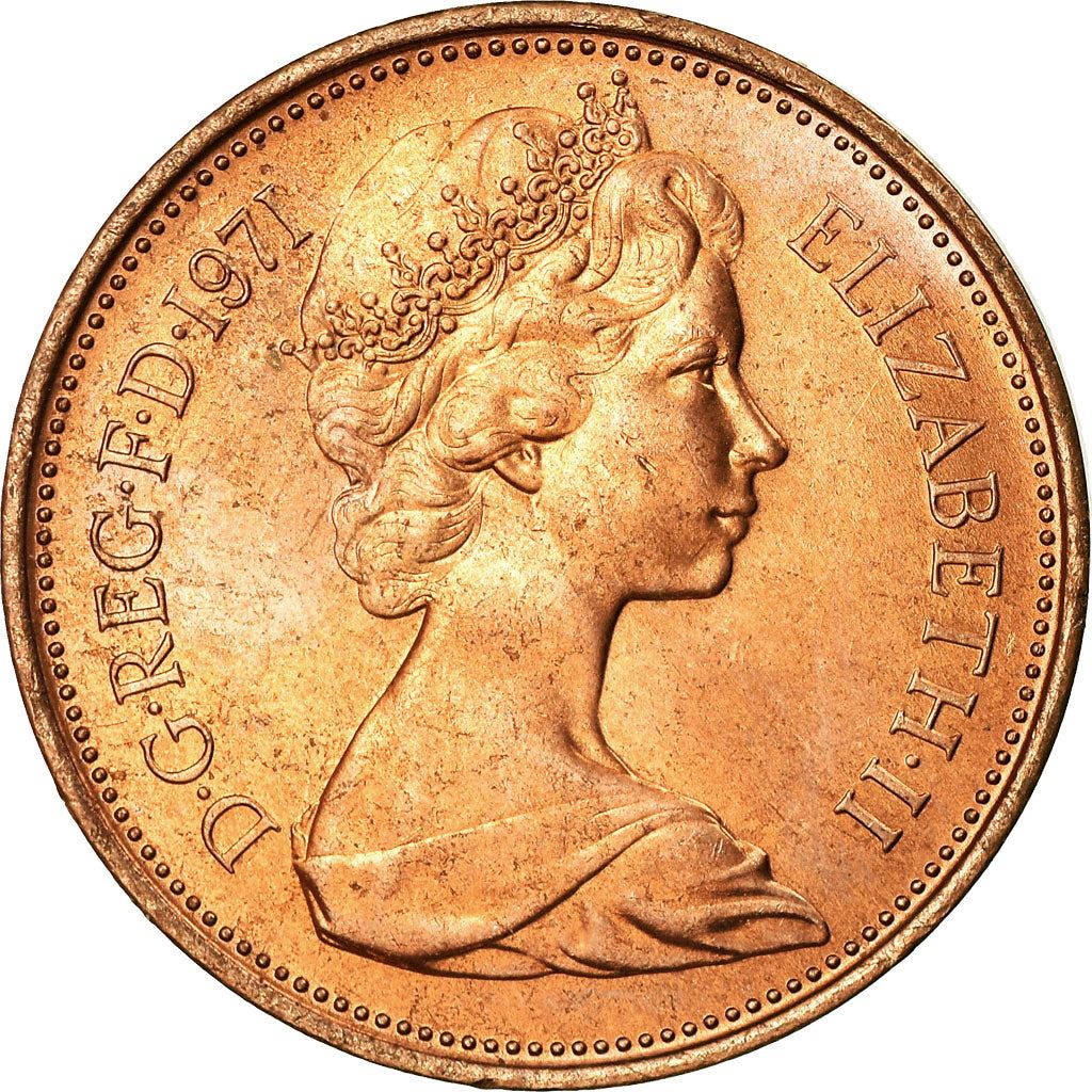 United Kingdom | 2 New Pence Coin | Elizabeth II | KM:916 | 1971 - 1981