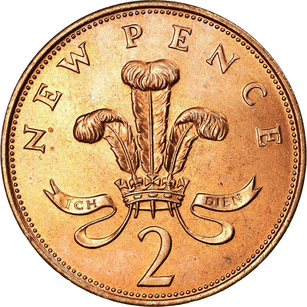 United Kingdom | 2 New Pence Coin | Elizabeth II | KM:916 | 1971 - 1981