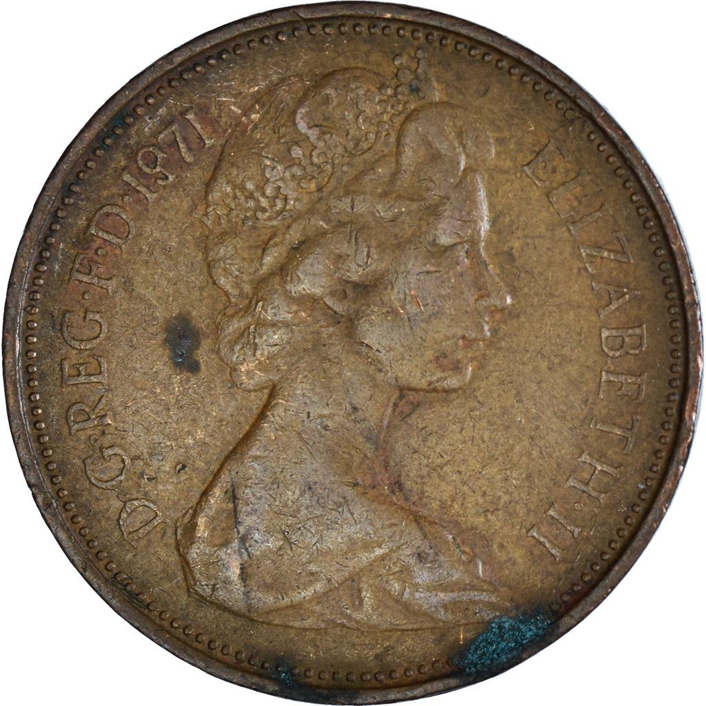 United Kingdom | 2 New Pence Coin | Elizabeth II | KM:916 | 1971 - 1981