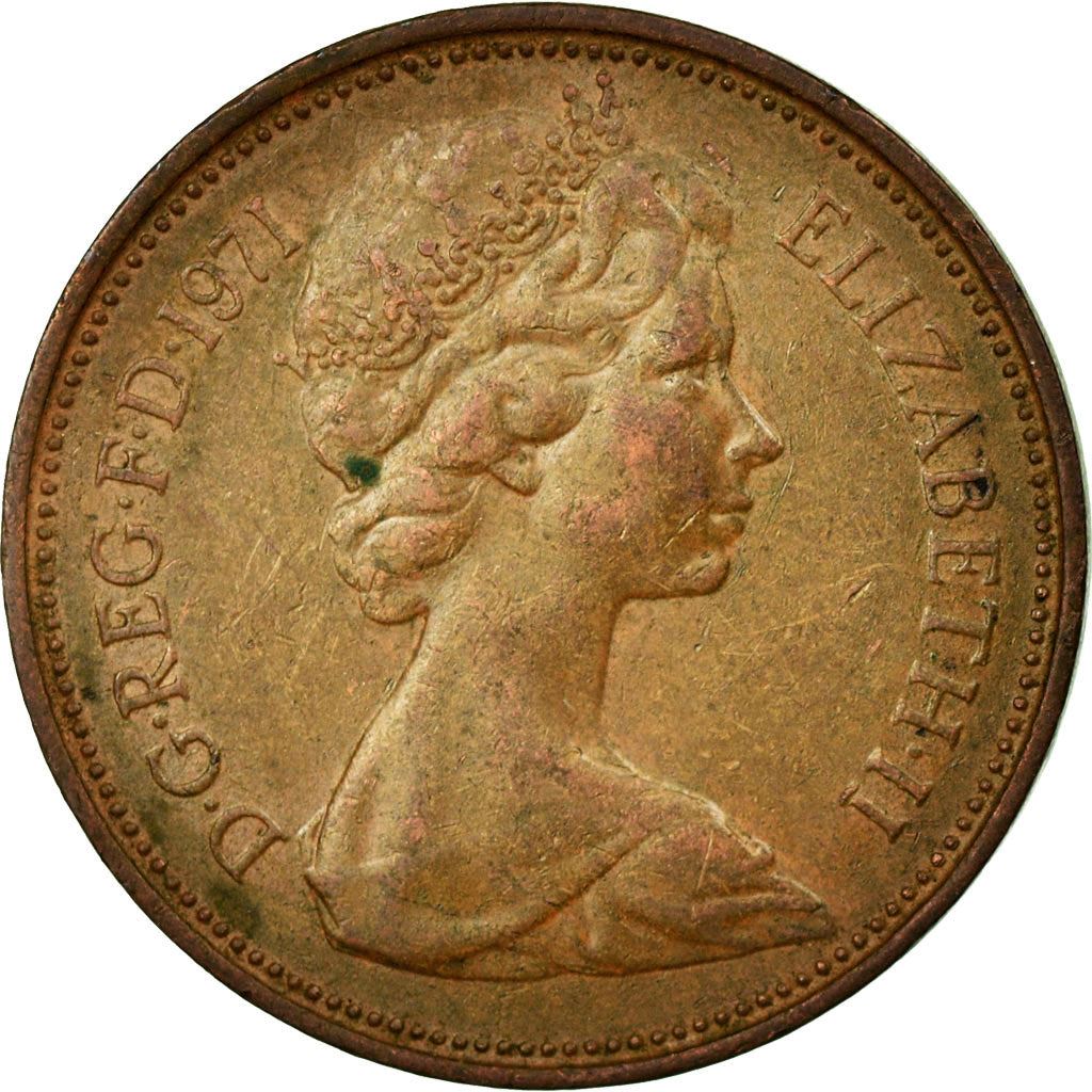 United Kingdom | 2 New Pence Coin | Elizabeth II | KM:916 | 1971 - 1981
