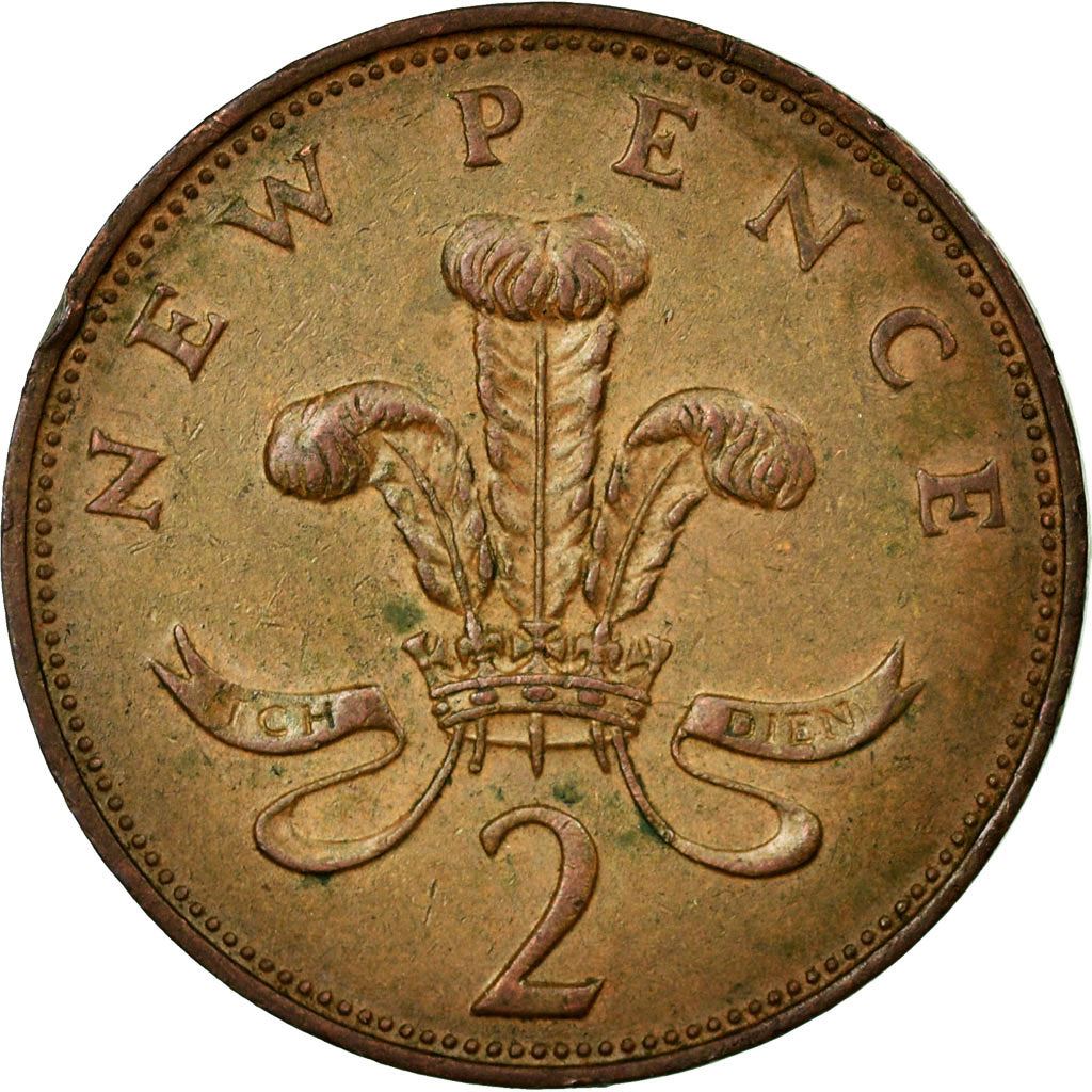 United Kingdom | 2 New Pence Coin | Elizabeth II | KM:916 | 1971 - 1981