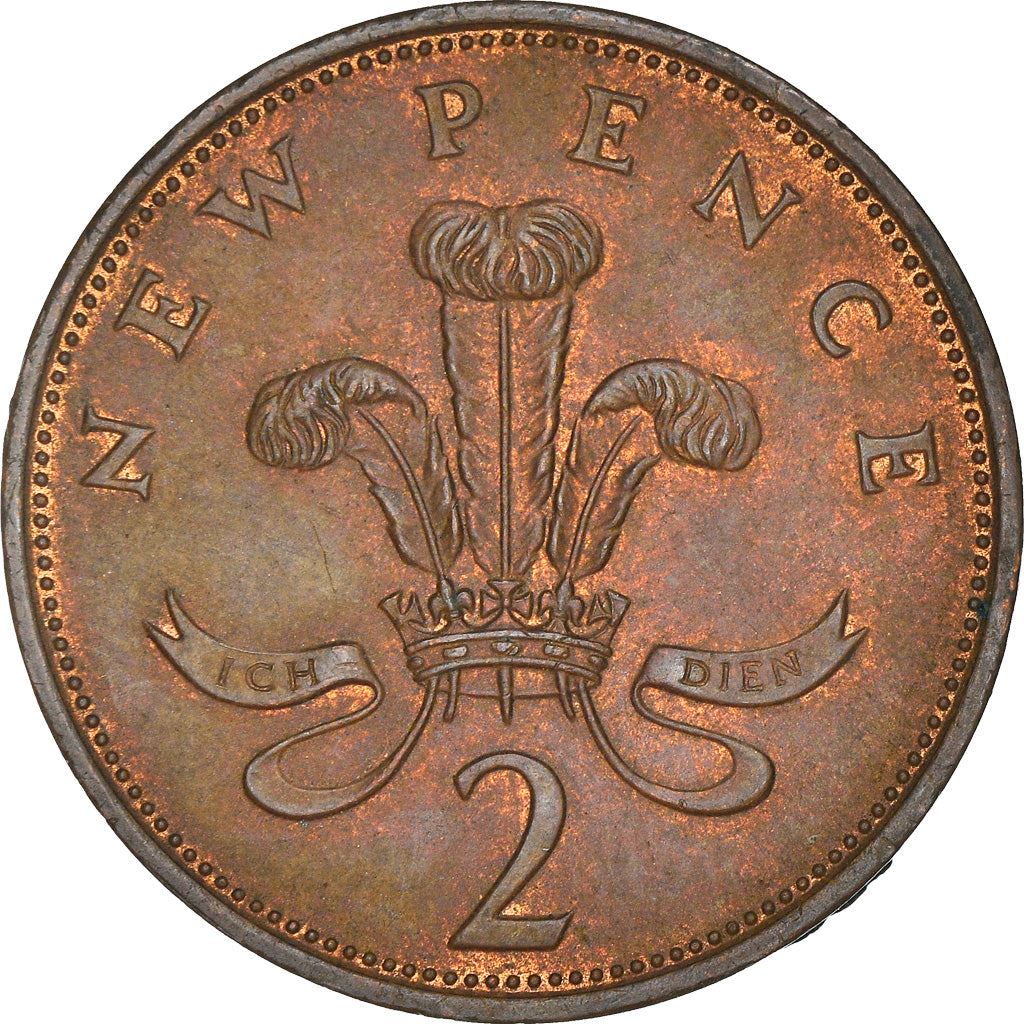United Kingdom | 2 New Pence Coin | Elizabeth II | KM:916 | 1971 - 1981