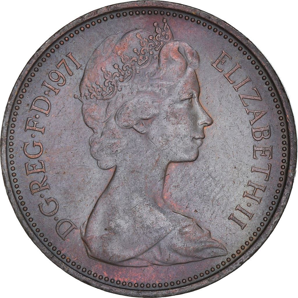 United Kingdom | 2 New Pence Coin | Elizabeth II | KM:916 | 1971 - 1981