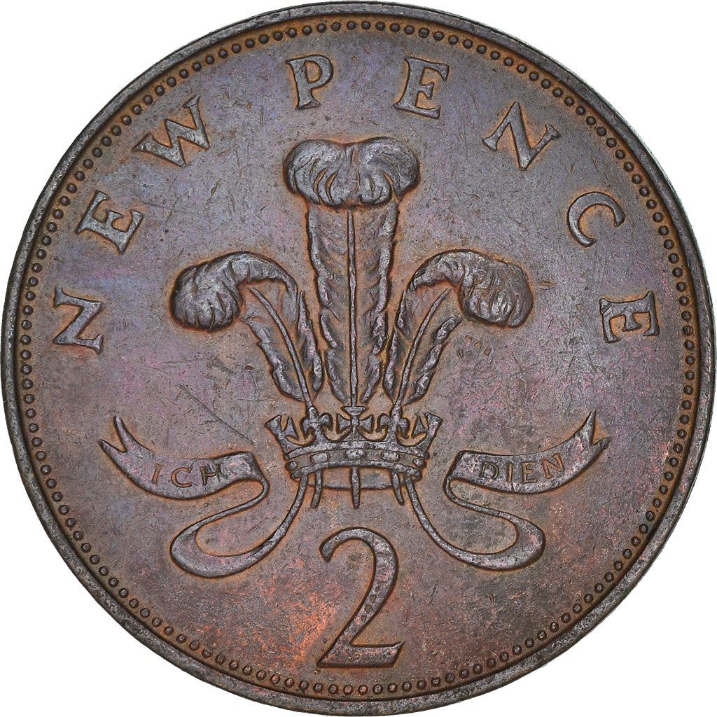 United Kingdom | 2 New Pence Coin | Elizabeth II | KM:916 | 1971 - 1981
