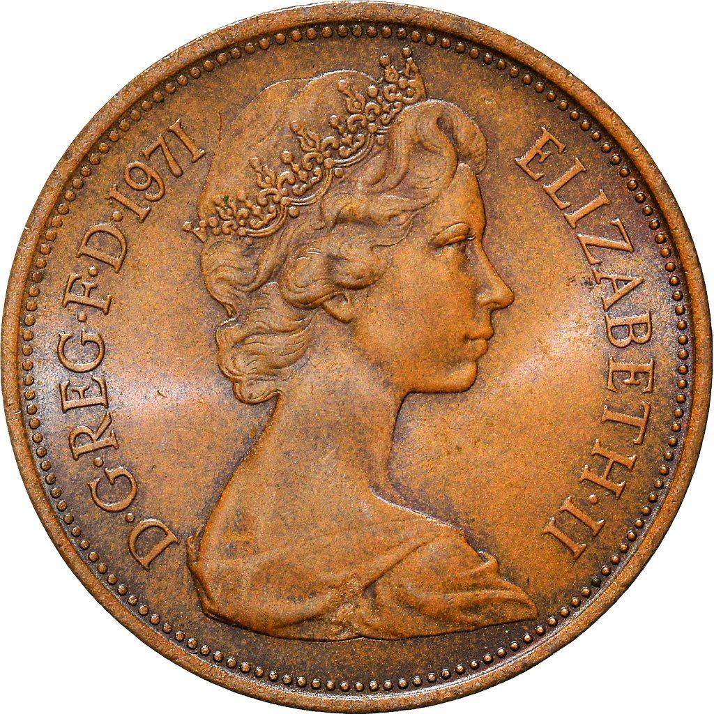 United Kingdom | 2 New Pence Coin | Elizabeth II | KM:916 | 1971 - 1981