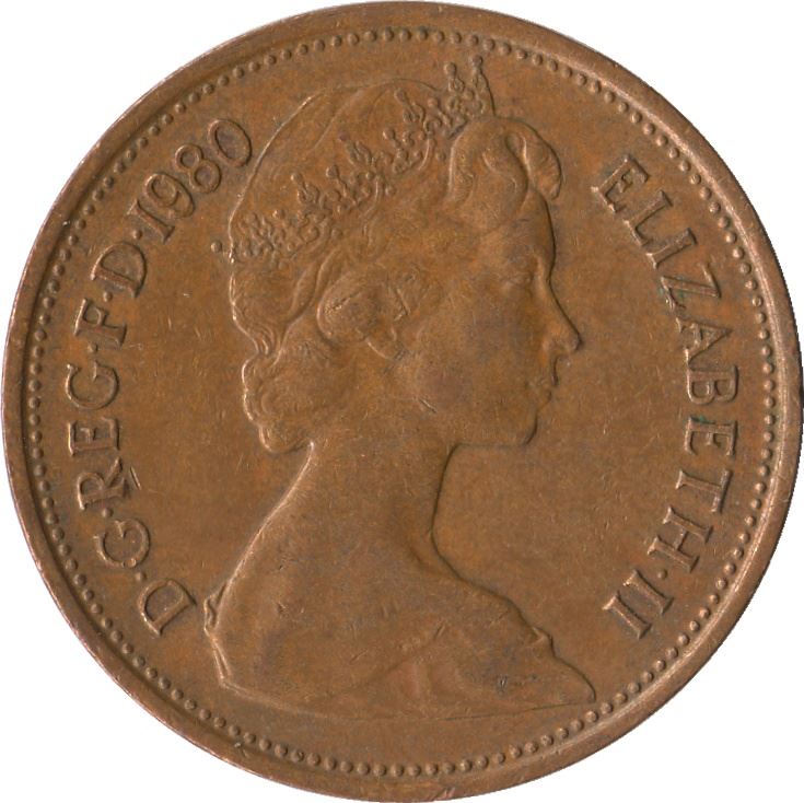 United Kingdom | 2 New Pence Coin | Elizabeth II | KM:916 | 1971 - 1981
