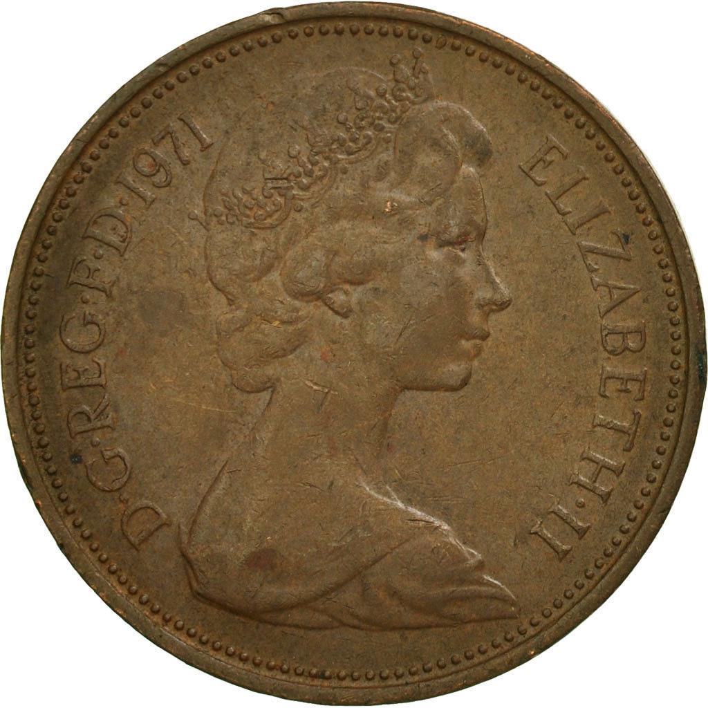 United Kingdom | 2 New Pence Coin | Elizabeth II | KM:916 | 1971 - 1981