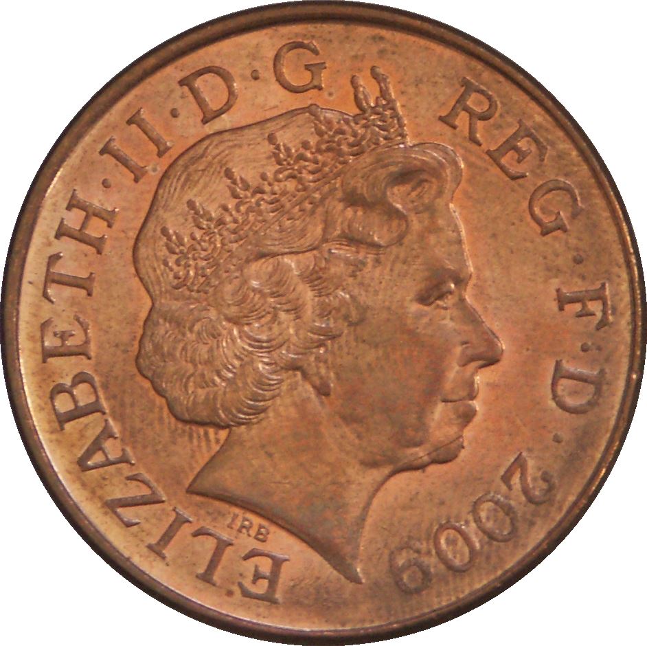 United Kingdom | 2 Pence Coin | Elizabeth II | Km:1108 | 2008 - 2015