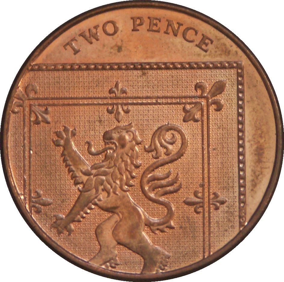 United Kingdom | 2 Pence Coin | Elizabeth II | Km:1108 | 2008 - 2015