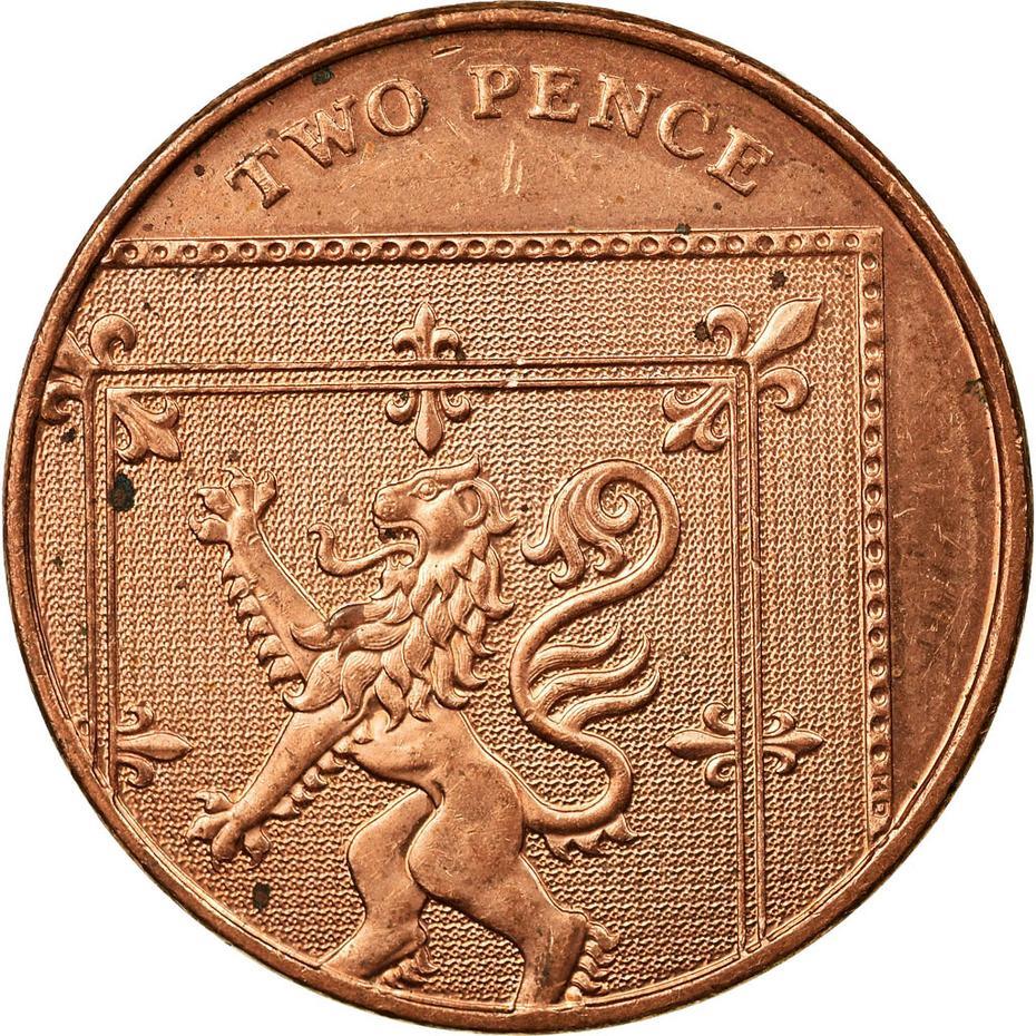 United Kingdom | 2 Pence Coin | Elizabeth II | Km:1108 | 2008 - 2015