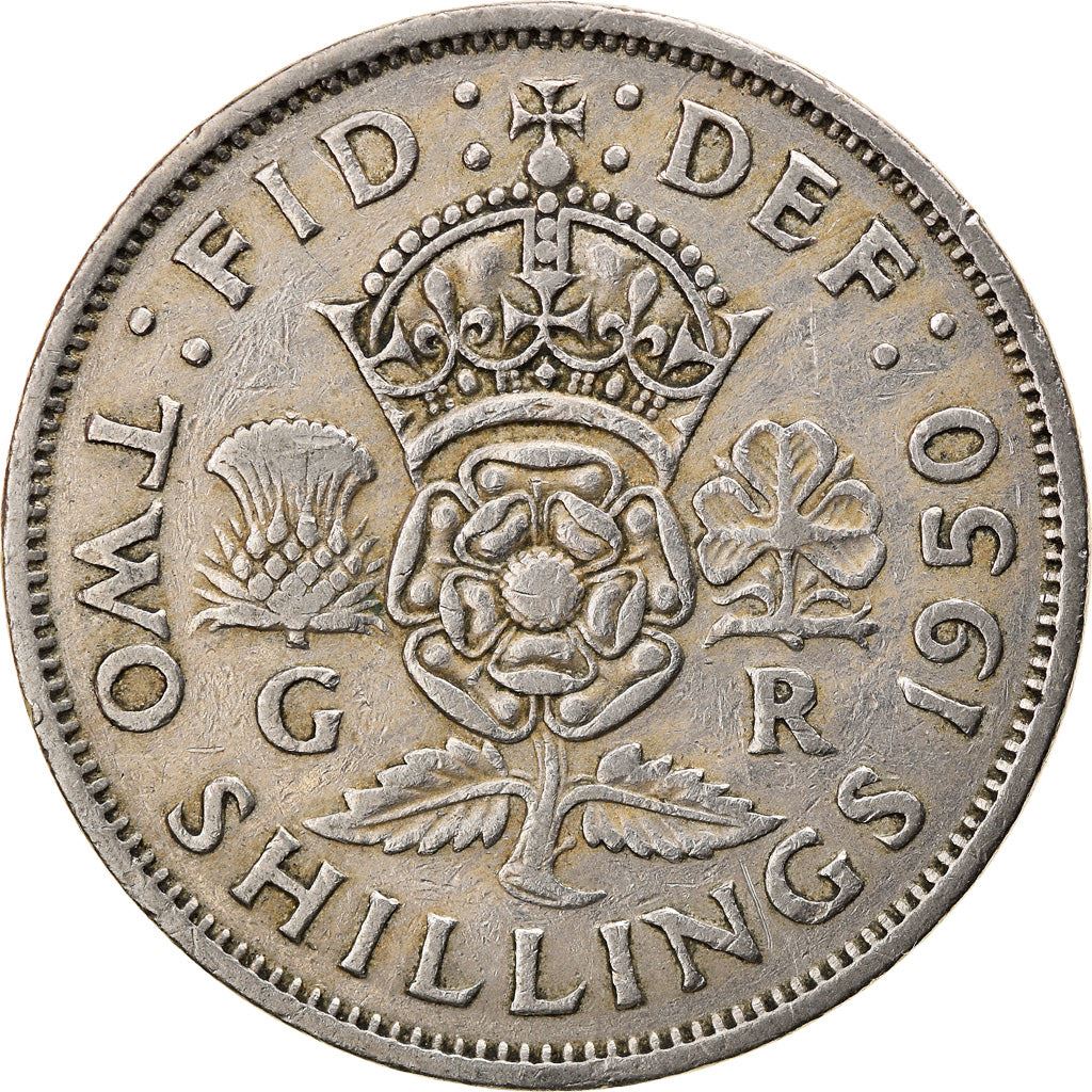 United Kingdom | 2 Shillings Coin | George VI | KM:878 | 1949 - 1951