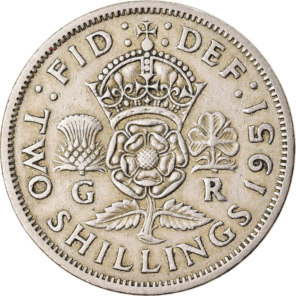 United Kingdom | 2 Shillings Coin | George VI | KM:878 | 1949 - 1951