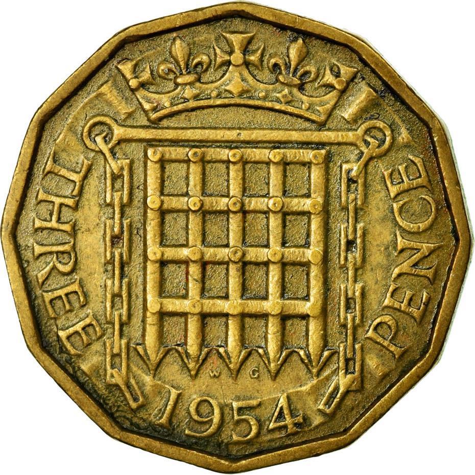 United Kingdom | 3 Pence Coin | Elizabeth II | KM:900 | 1954 - 1970