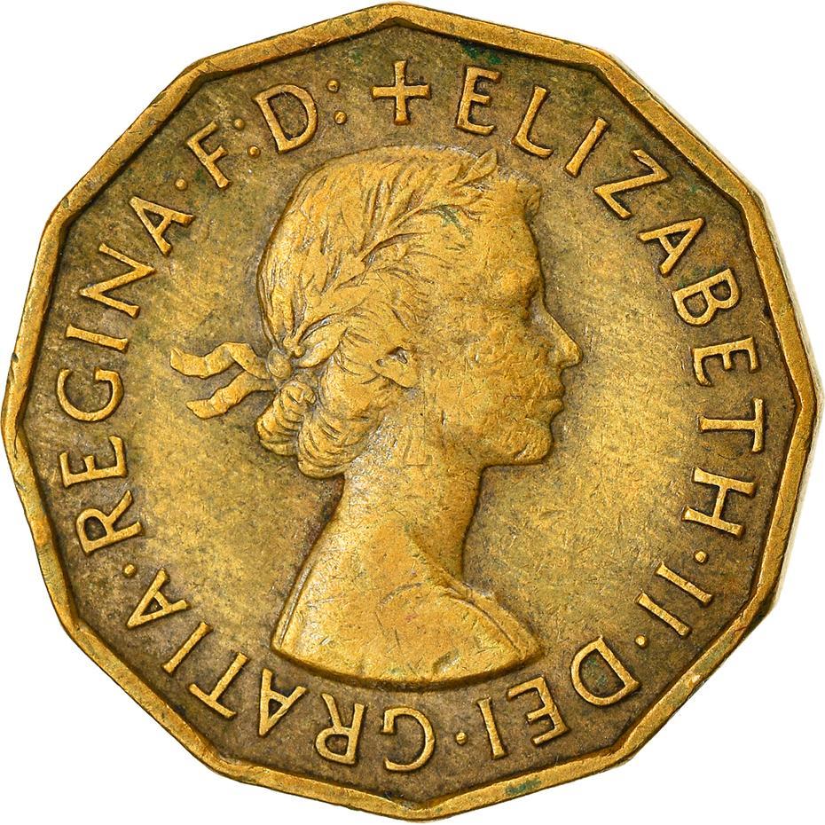 United Kingdom | 3 Pence Coin | Elizabeth II | KM:900 | 1954 - 1970