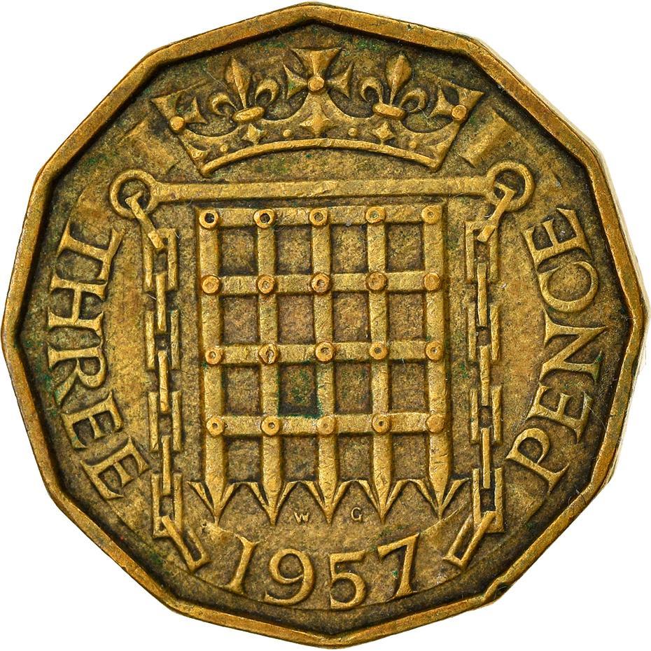 United Kingdom | 3 Pence Coin | Elizabeth II | KM:900 | 1954 - 1970