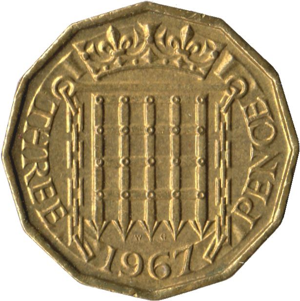United Kingdom | 3 Pence Coin | Elizabeth II | KM:900 | 1954 - 1970
