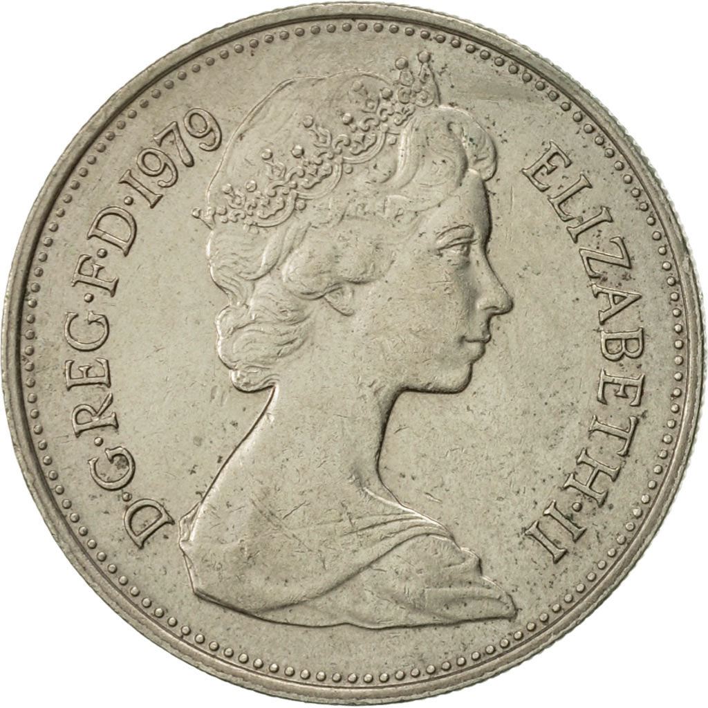 Storbritannien 5 New Pence - Elizabeth II andra porträttet | Mynt KM911 1968 - 1981