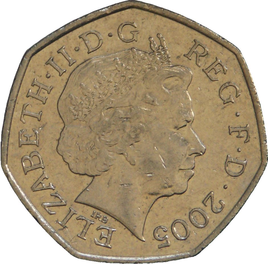 United Kingdom | 50 Pence Coin | Johnson's Dictionary | Km:1050 | 2005 - 2009