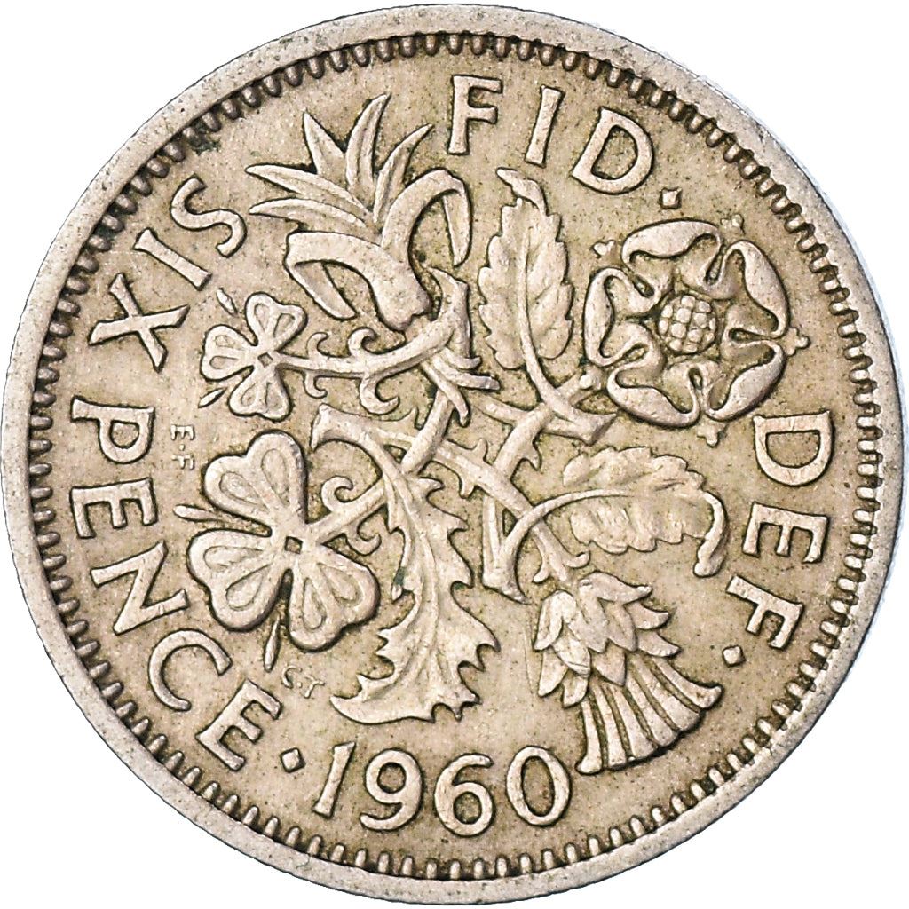 United Kingdom | 6 Pence Coin | Elizabeth II | KM:903 | 1954 - 1970