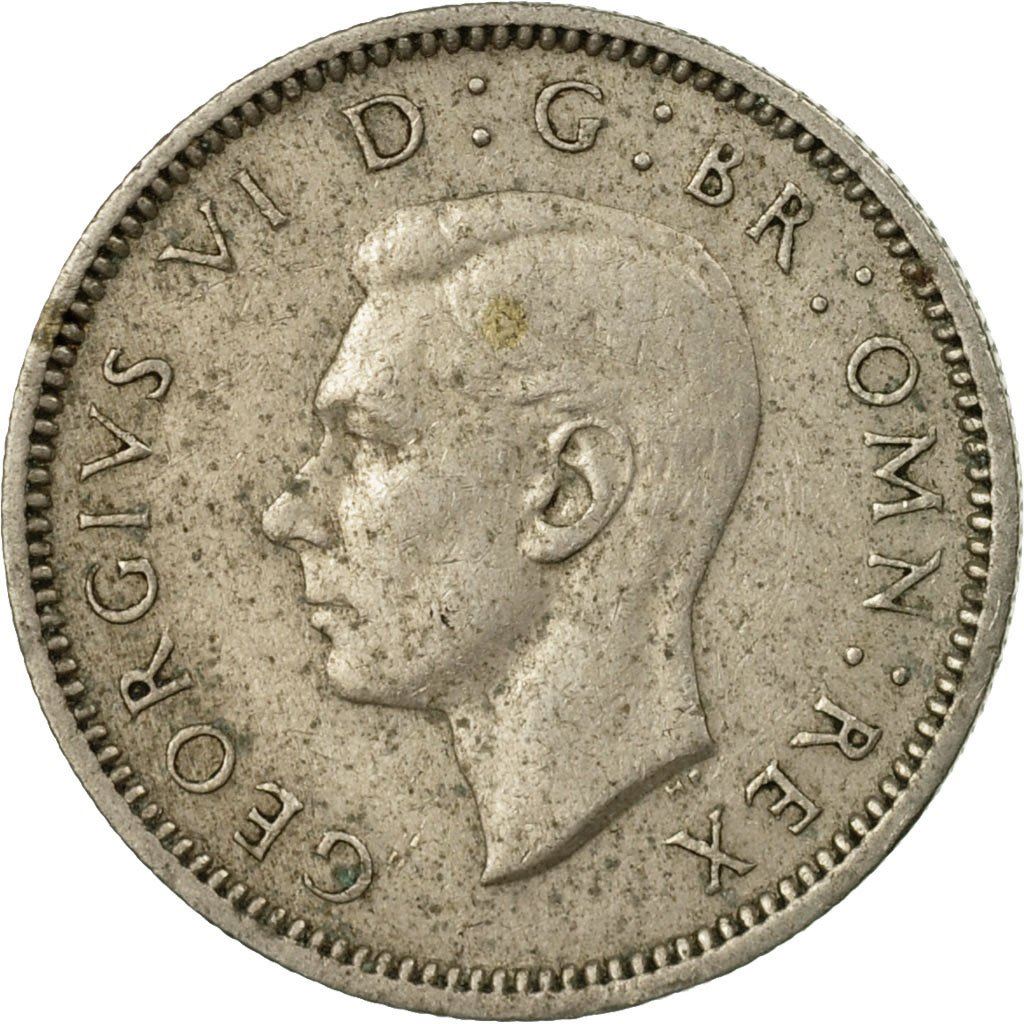 United Kingdom | 6 Pence Coin | George VI | KM:862 | 1947 - 1948