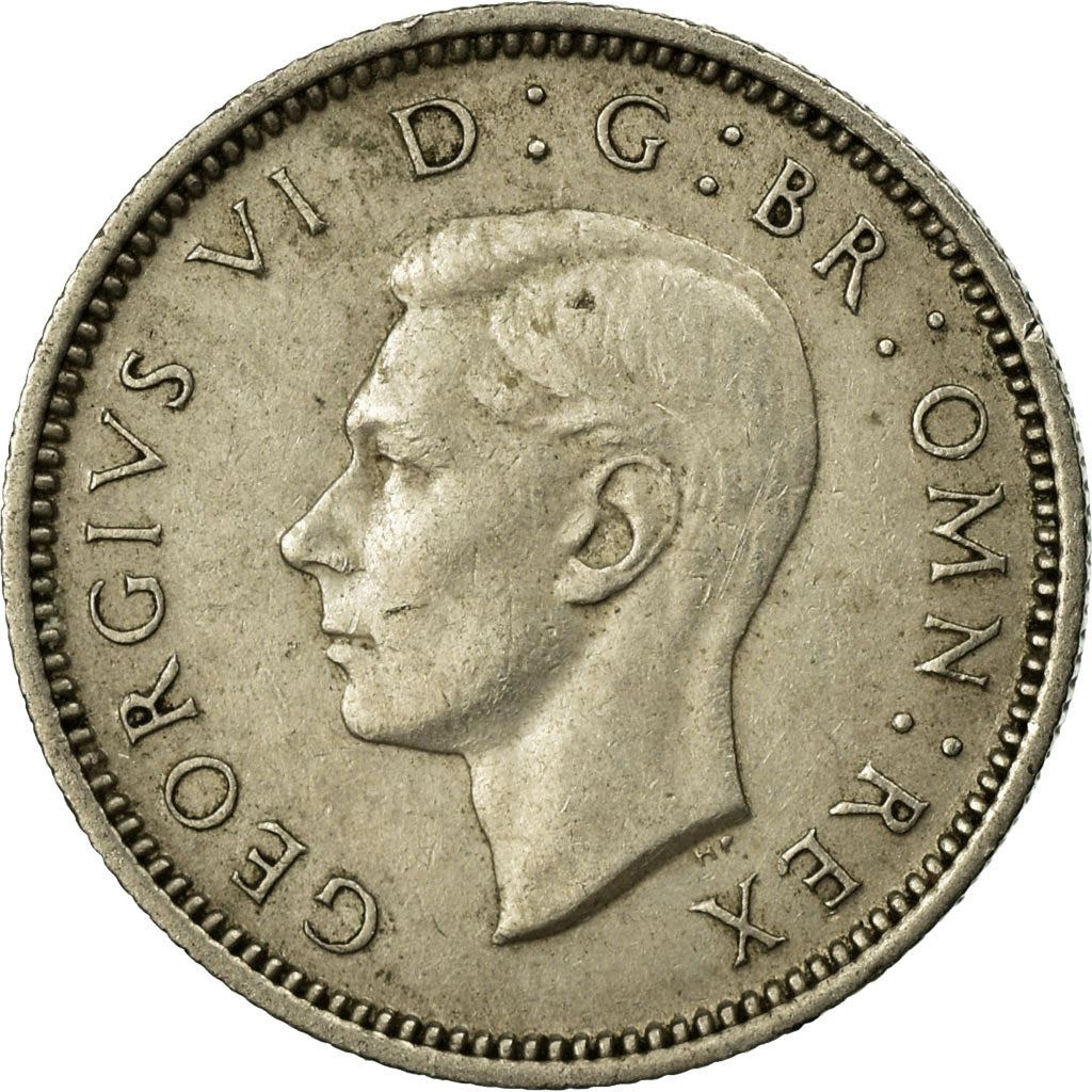 United Kingdom | 6 Pence Coin | George VI | KM:862 | 1947 - 1948