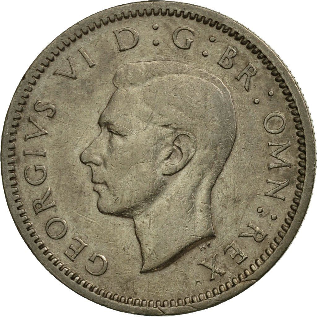 United Kingdom | 6 Pence Coin | George VI | KM:875 | 1949 - 1952