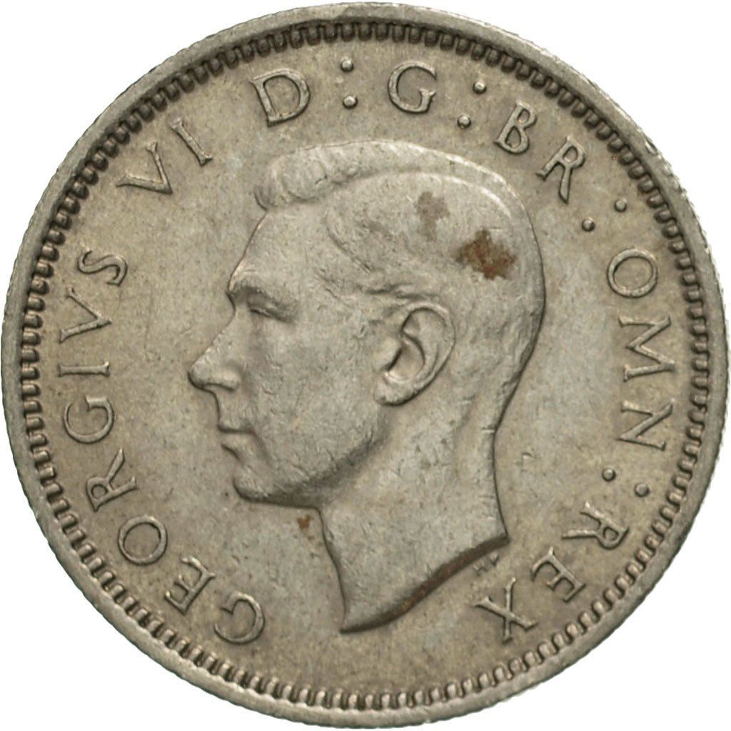 United Kingdom | 6 Pence Coin | George VI | KM:875 | 1949 - 1952