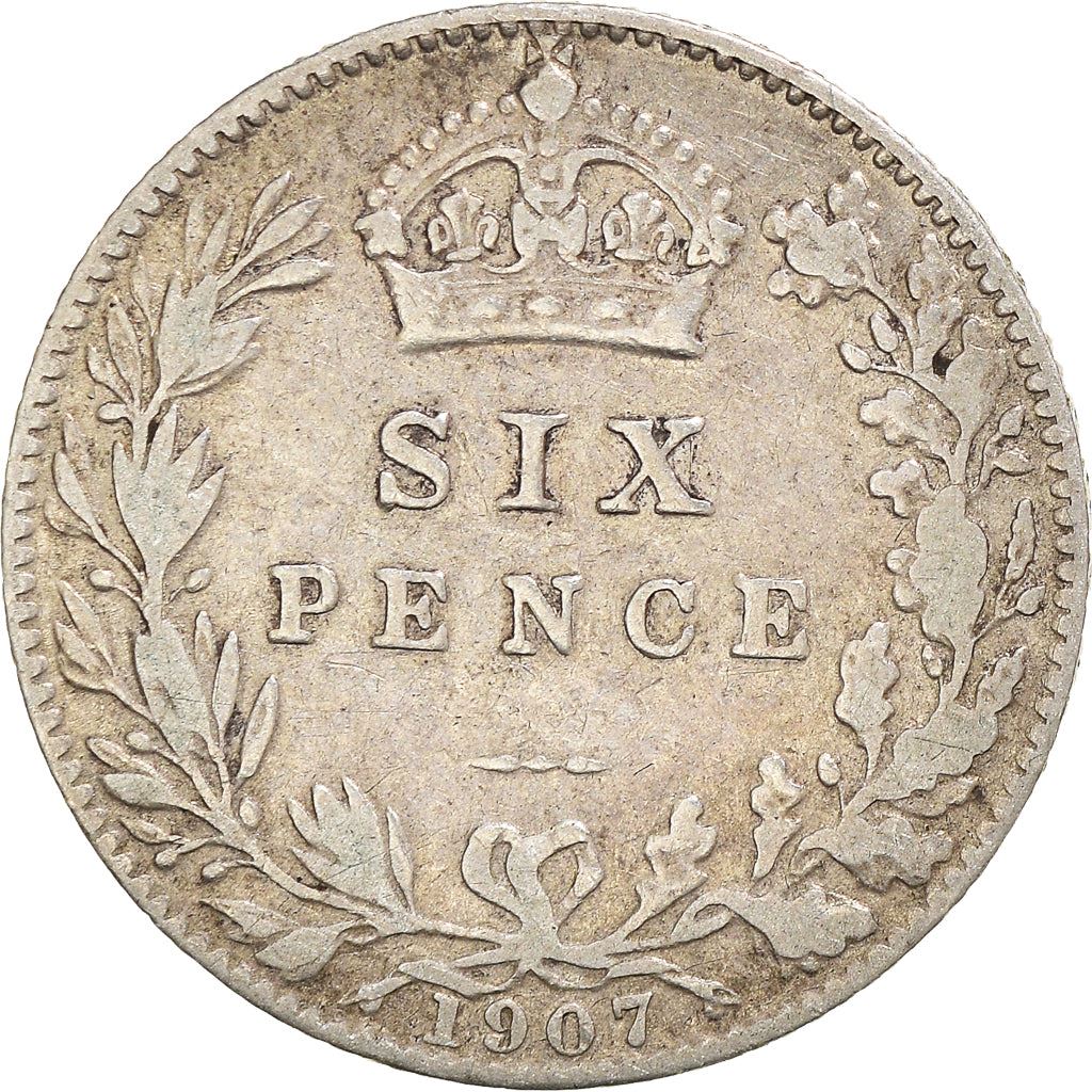 United Kingdom | British 6 Pence Coin | King Edward VII | Silver | KM799 | 1902 - 1910