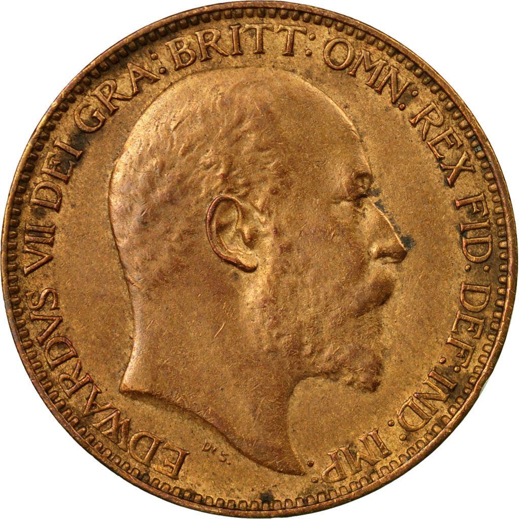 United Kingdom | 1 Farthing Coin | Edward VII | KM:792 | 1902 - 1910