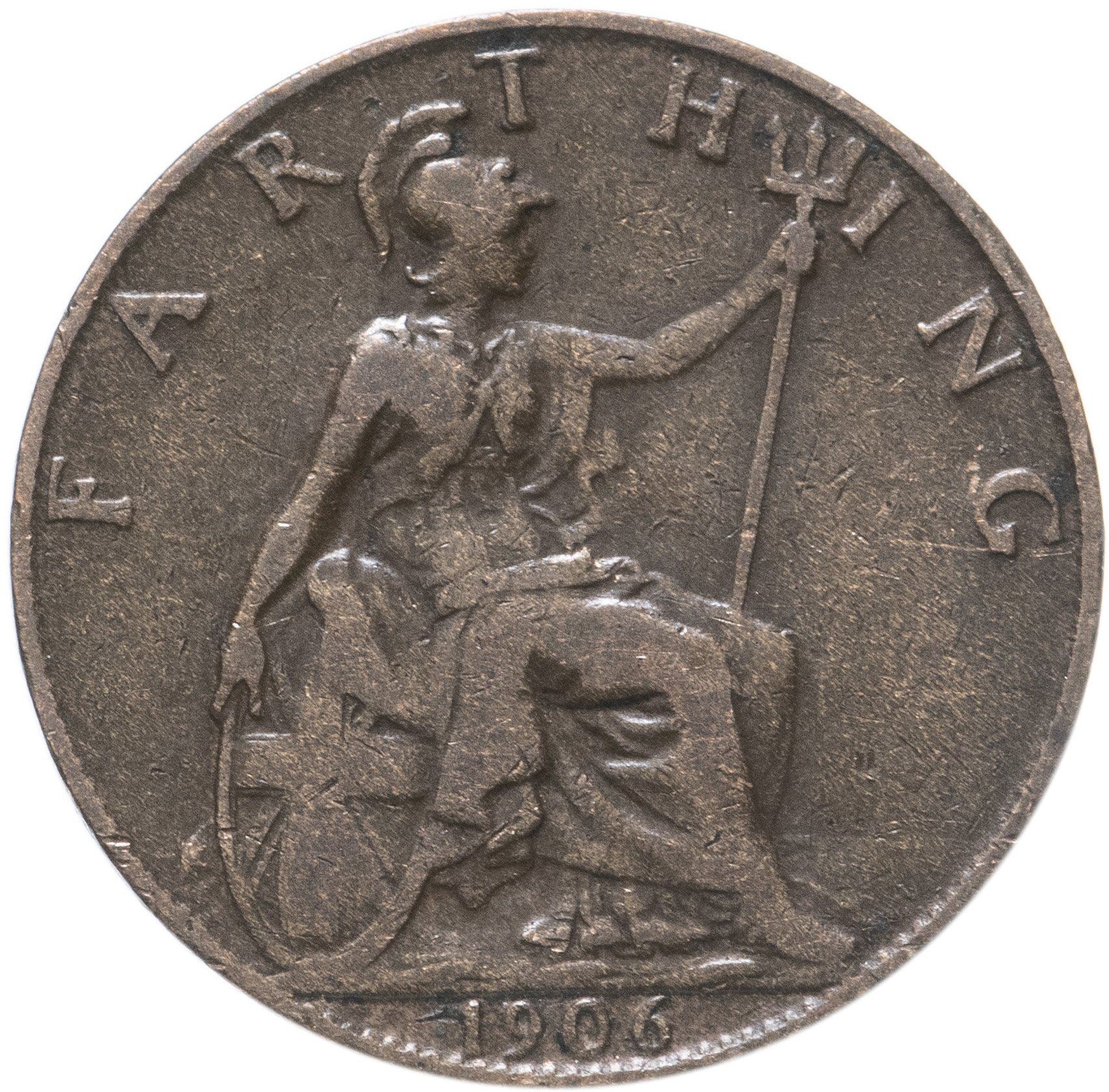 United Kingdom | 1 Farthing Coin | Edward VII | KM:792 | 1902 - 1910