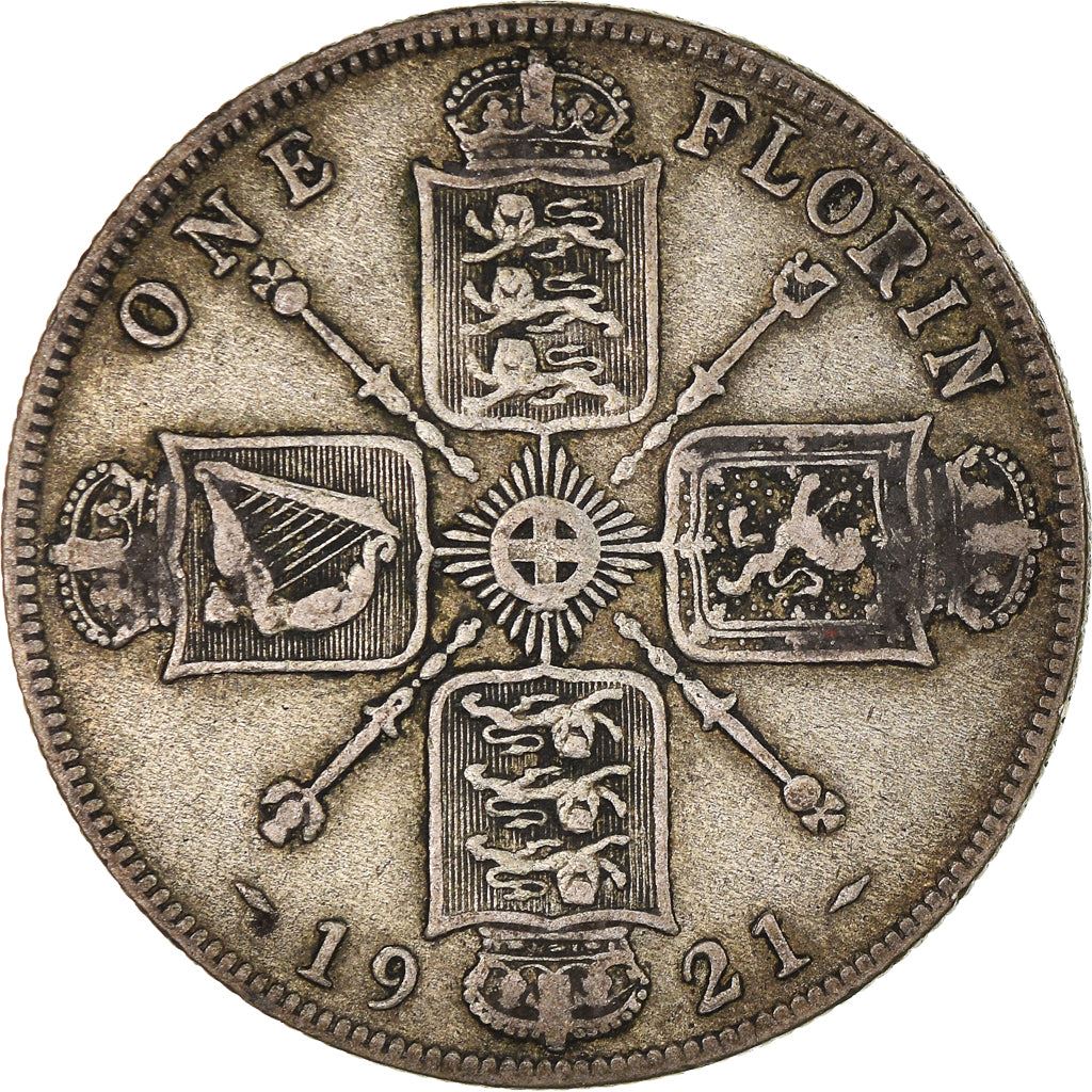 United Kingdom | 1 Florin Coin | George V | KM:817a | 1920 - 1926
