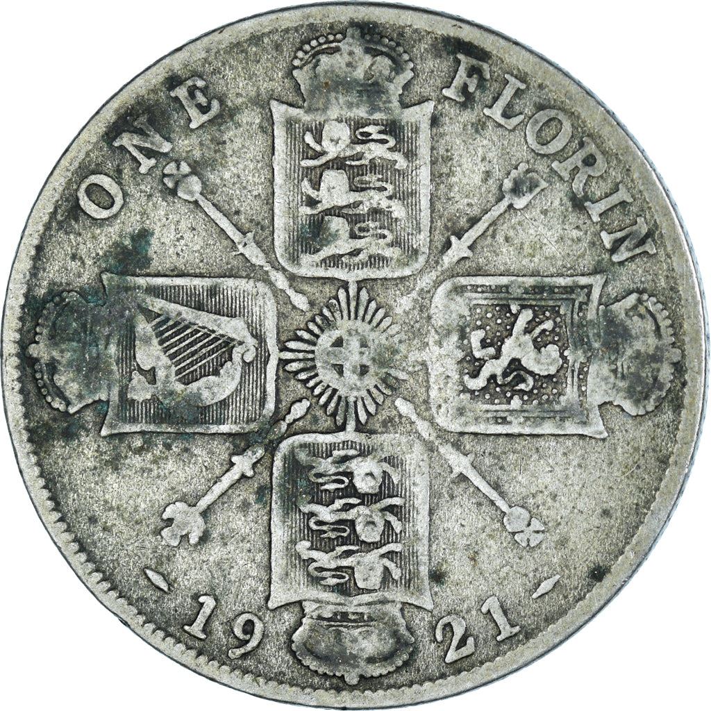 United Kingdom | 1 Florin Coin | George V | KM:817a | 1920 - 1926