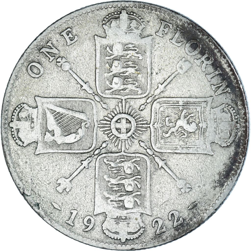 United Kingdom | 1 Florin Coin | George V | KM:817a | 1920 - 1926