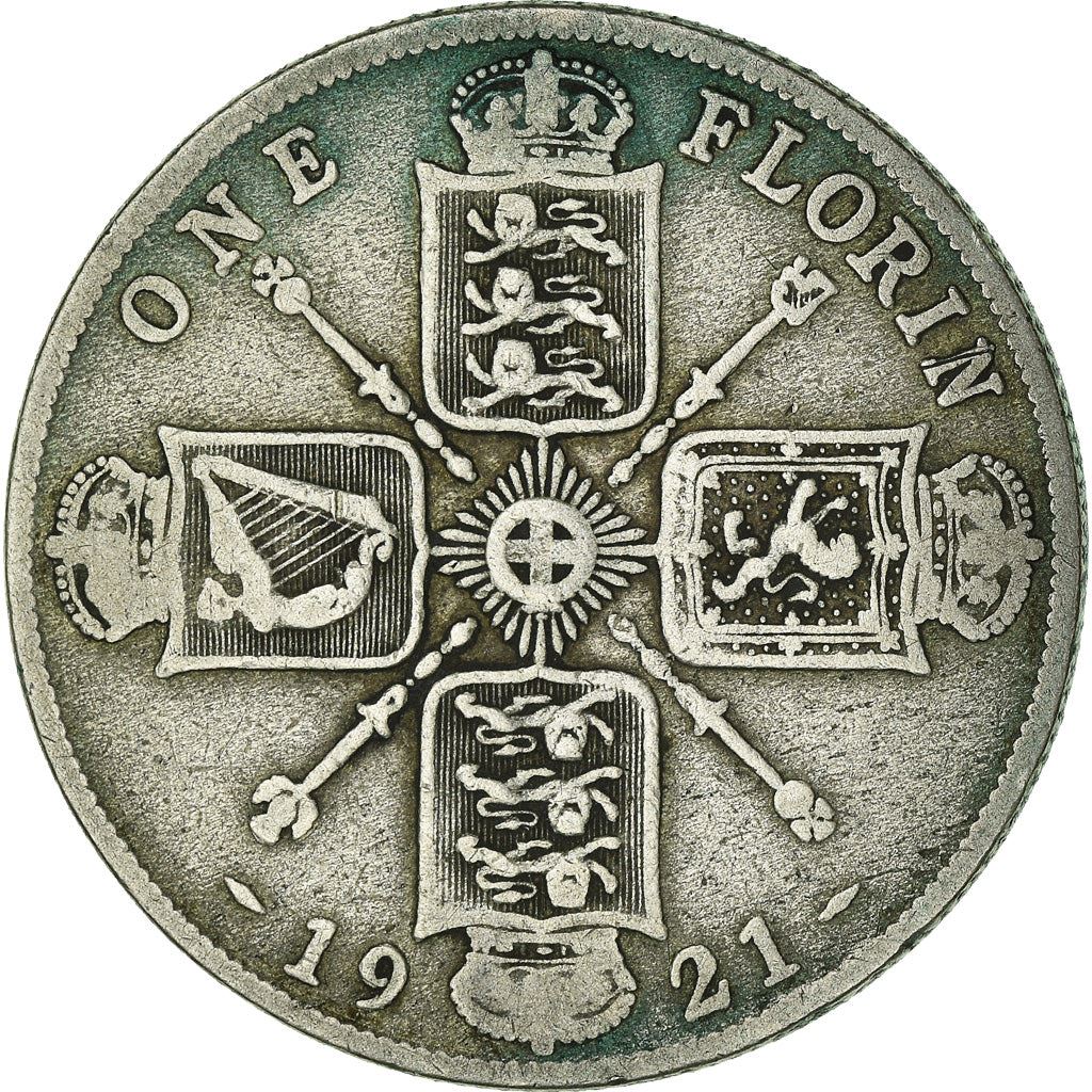 United Kingdom | 1 Florin Coin | George V | KM:817a | 1920 - 1926