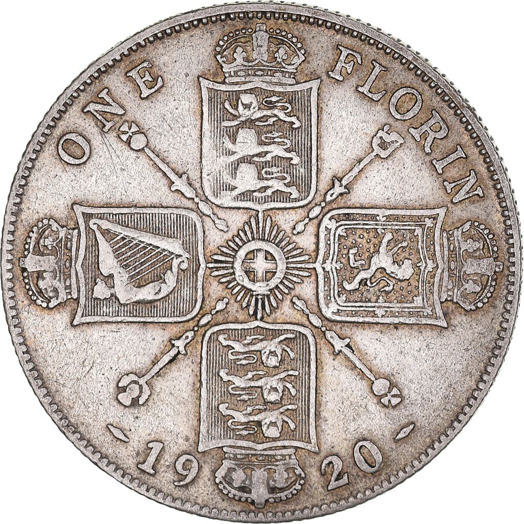 United Kingdom | 1 Florin Coin | George V | KM:817a | 1920 - 1926