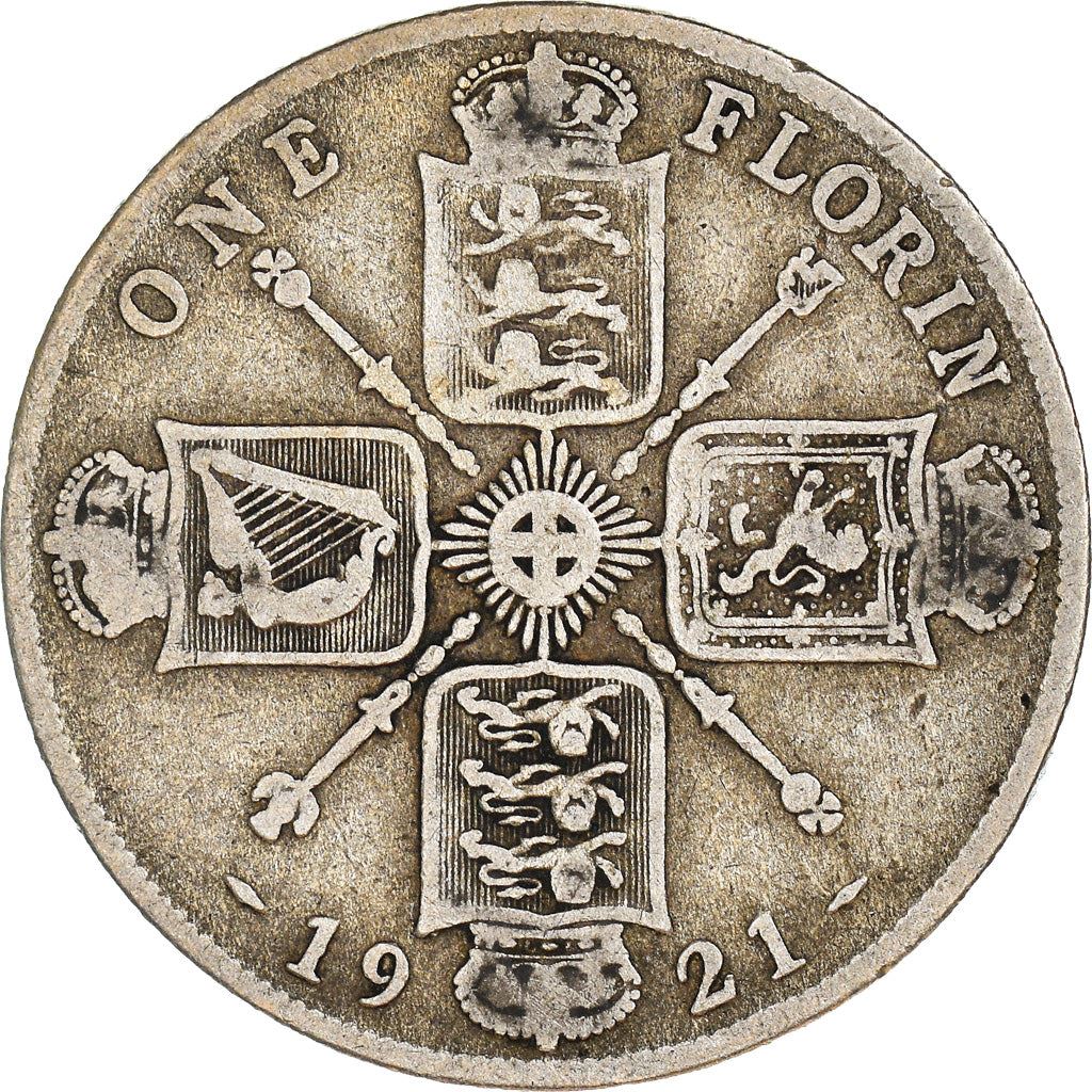 United Kingdom | 1 Florin Coin | George V | KM:817a | 1920 - 1926