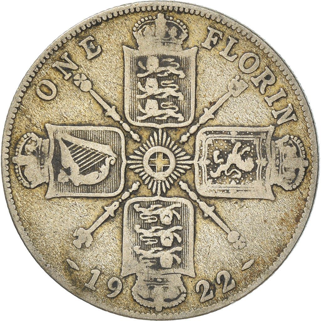 United Kingdom | 1 Florin Coin | George V | KM:817a | 1920 - 1926