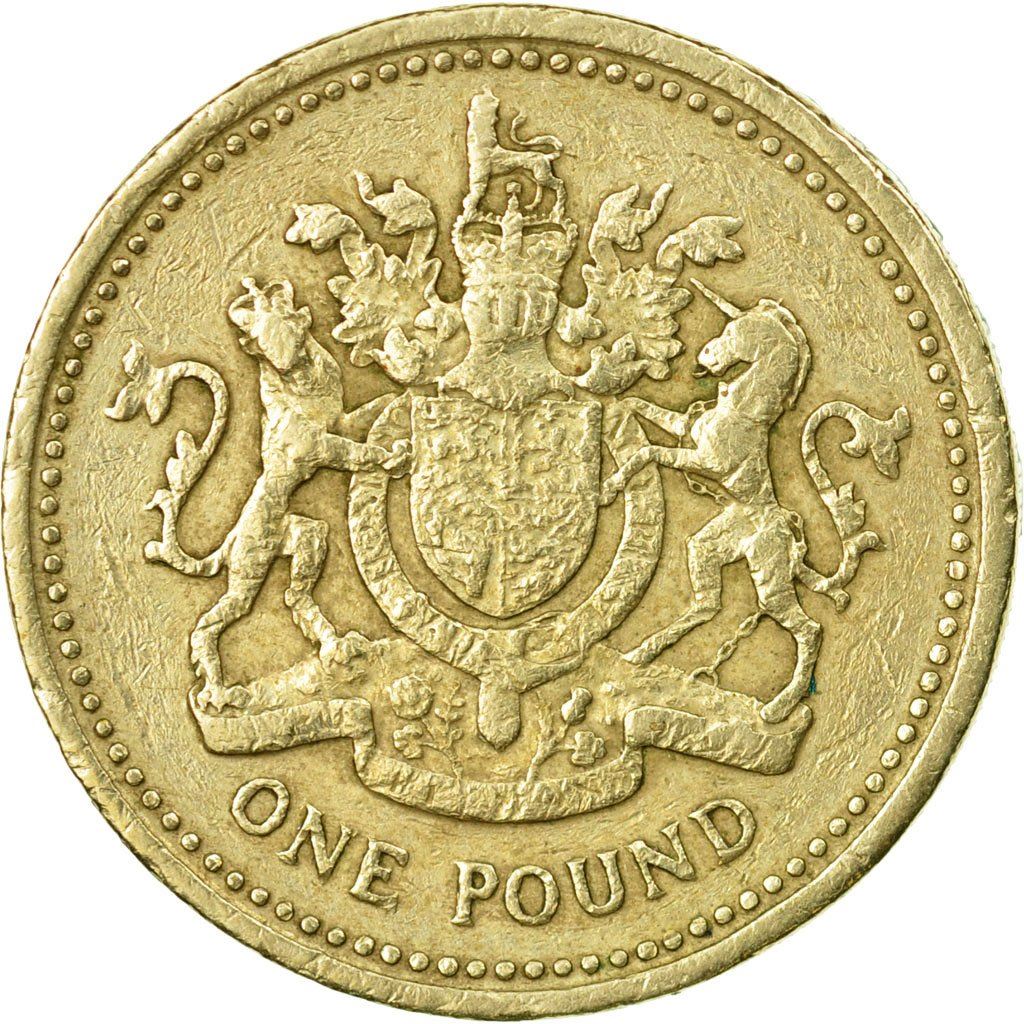 United Kingdom | 1 Pound Coin | Royal Arms | KM:933 | 1983