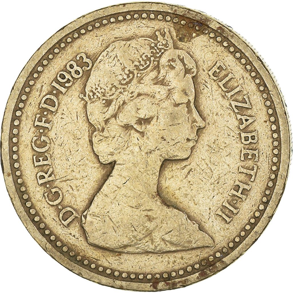 United Kingdom | 1 Pound Coin | Royal Arms | KM:933 | 1983