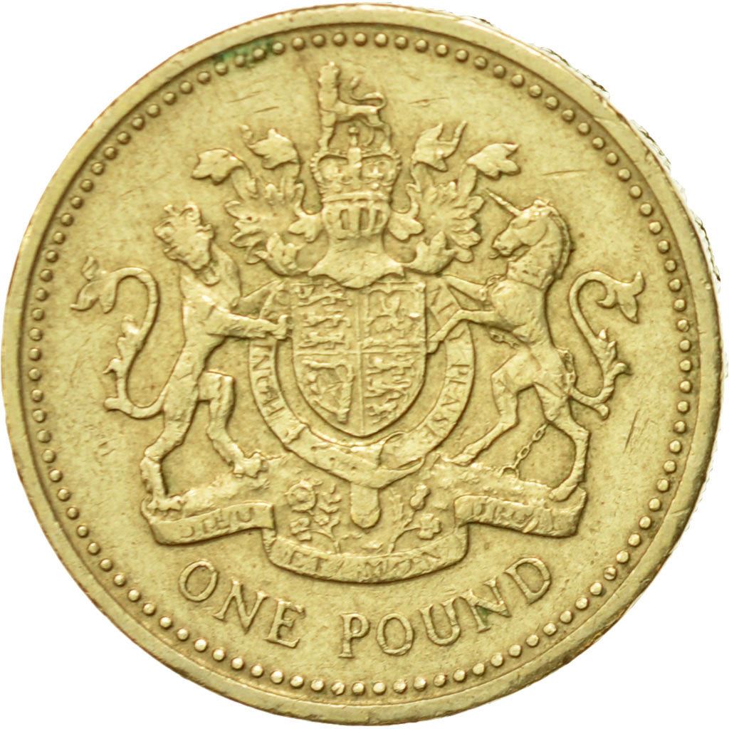 United Kingdom | 1 Pound Coin | Royal Arms | KM:933 | 1983