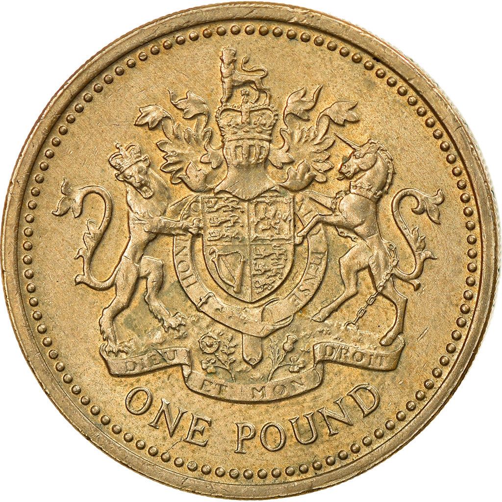 United Kingdom | 1 Pound Coin | Royal Arms | KM:933 | 1983